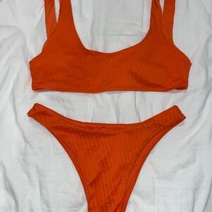 Monday Swimwear Persimmon Jacquard Bikini Set